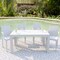 LeisureMod Weave Mace Indoor/Outdoor Chair (With Arms), Set of 4